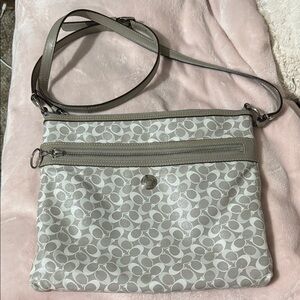 Coach Silver and Gray Crossbody Bag